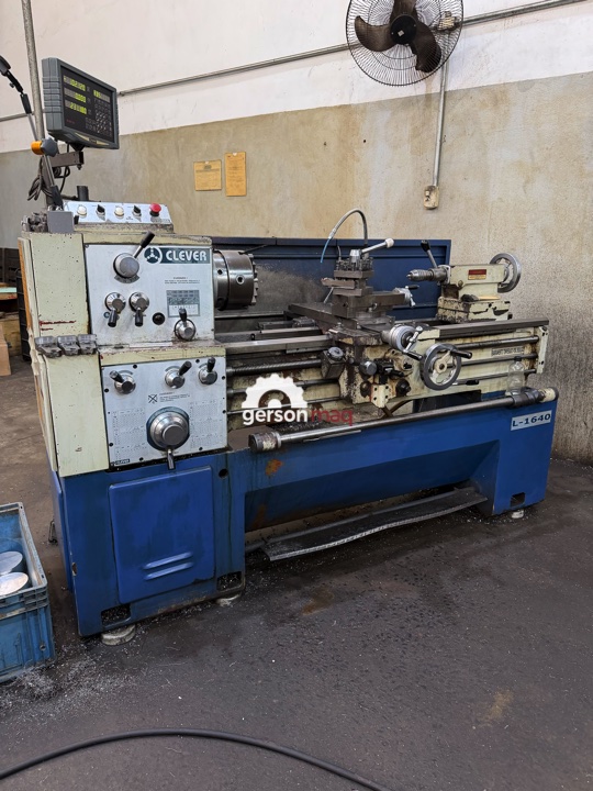 TORNO MECANICO CLEVER L1640 - 410 x 1000 mm - DIGITAL NOS EIXOS